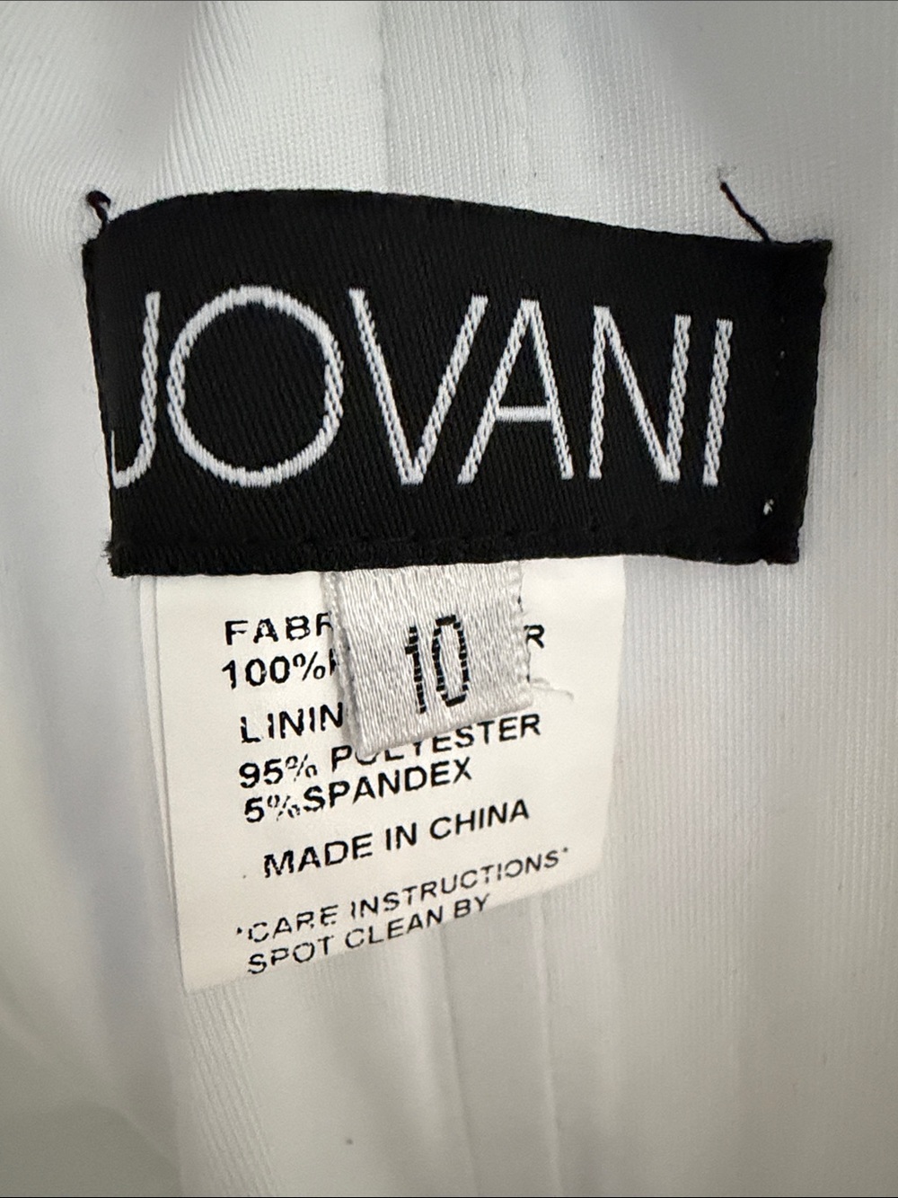 JOVANI White Multi One-Shoulder Sequin Floral Mini Dress Asymmetrical Slit 10 - Picture 6 of 9